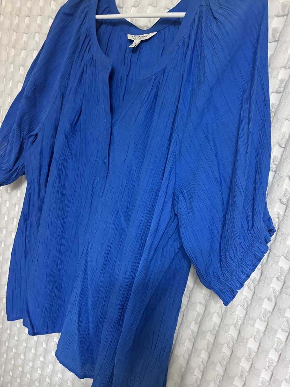 Liverpool Royal Blue Crinkle Peasant Tunic
